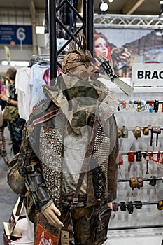 POZNAÃÆ, POLAND - JUNE 18, 2022: Post apocalyptic outfit, exhibitors' zone at Pyrkon convention